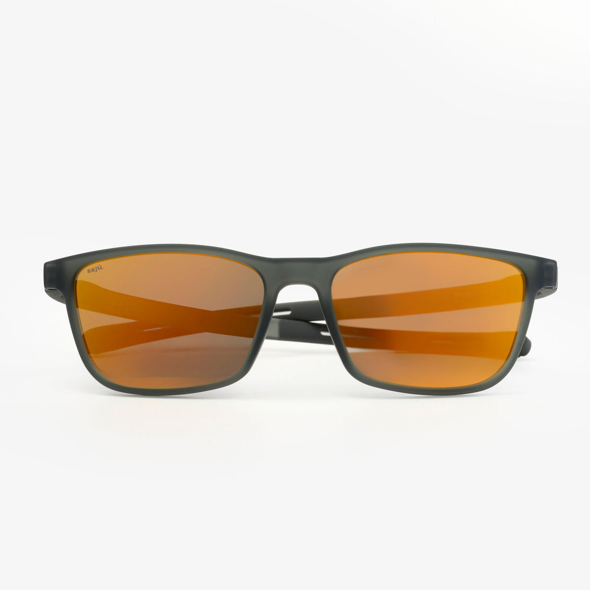 Páramo Gravel — gafas de sol rectangulares de Sajú en TR90 negro grava con sistema Grip