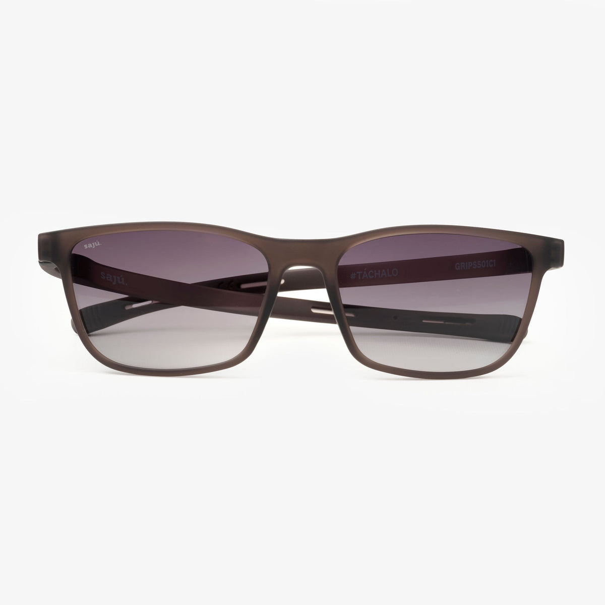 Páramo Mole — gafas de sol rectangulares de Sajú en TR90 café oscuro con sistema Grip