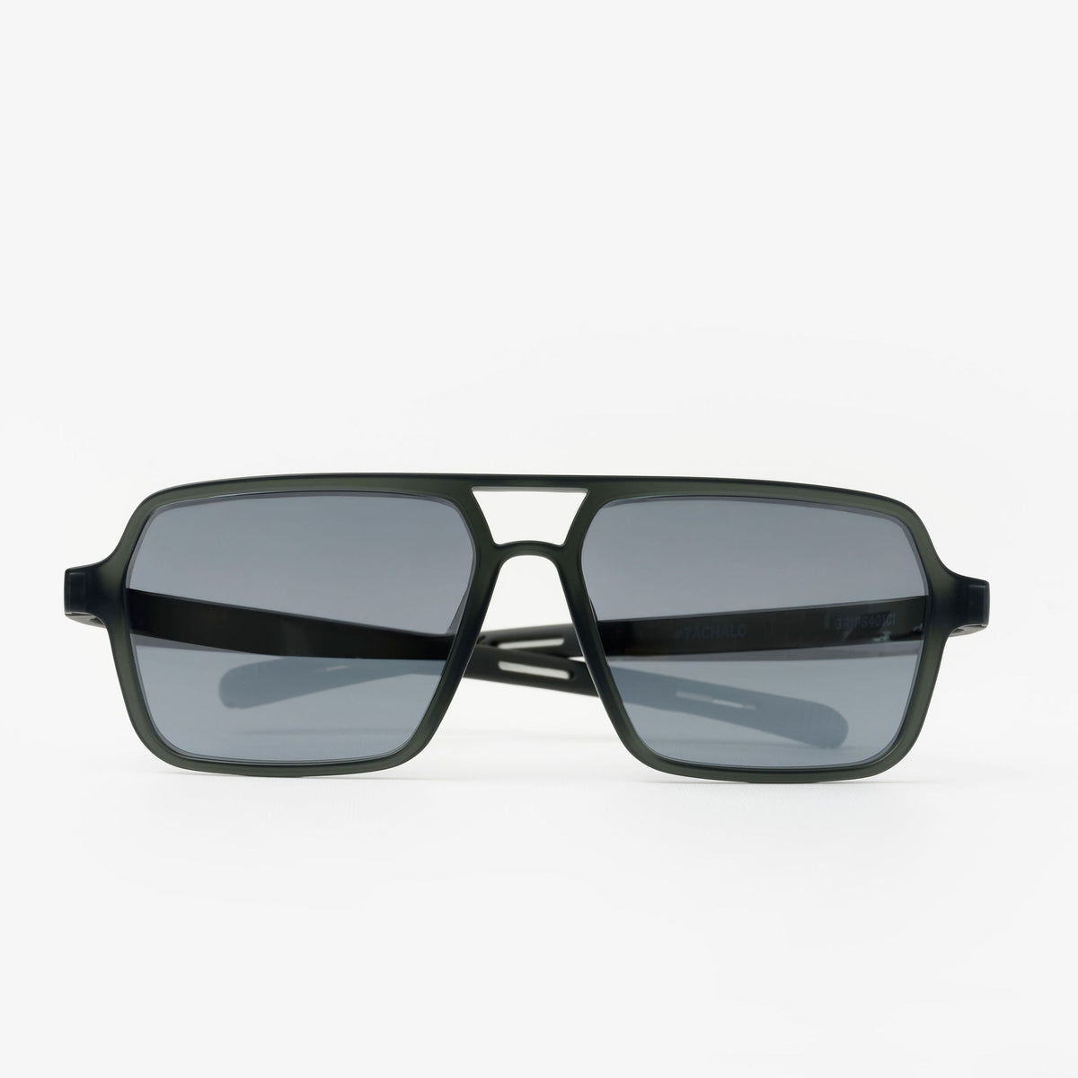 Trocha Gravel — gafas de sol cuadradas doble puente de Sajú en TR90 negro grava con sistema Grip
